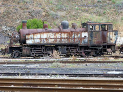 
CP Henschel 2-4-6-0T '079201' at Regua station, April 2012